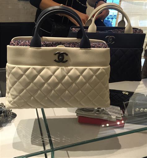 chanel quilted bicolor handle tote bag|chanel large tote bag price.